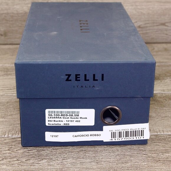 * NIB * $495 Nordstrom ZELLI Italia 8.5 M Red Goatskin Suede * add $15 Trees main image 4